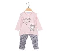 Hope Star Completo da neonata 2 pezzi con maglietta e leggins cuori in velluto -
