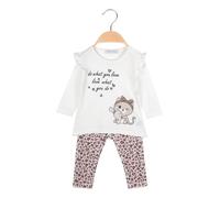 Hope Star Completo da neonata 2 pezzi con maglietta e leggins cuori in velluto -