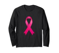 Hope, Stay Brave, Nastro Rosa per la sensibilizzazione al Cancro al Seno da Donna Maglia a Manica