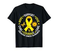 Hope Support Love Cure Courage Care Nastri per Il Cancro Infantile Maglietta