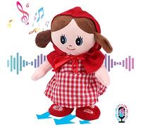Hopearl Bambola cantante parlante ripete quello che dici, giocattolo animato interattivo elettrico, amico di peluche, festa di compleanno per bambini, 20,3 cm (ragazza)