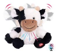Hopearl Talking Cow ripete quello che dici Shaking Head Electric Interactive Animated Toy Speaking Peluche Buddy Festival di compleanno per bambini piccoli, 17,8 cm (Cow)
