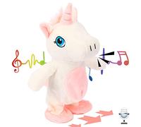 Hopearl Unicorno parlante ripetuto quello che dici Walking Electric Interactive Animated Toy Speaking Peluche Buddy regalo per bambini di compleanno, 9,5 pollici