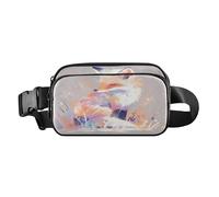 Hopeful Fox Sandy Brown Fashion Marsupio per donne e uomini, piccolo marsupio con cinghia regolabile per viaggi, corsa, escursionismo, Pesce Combattente Estetico, 1 size