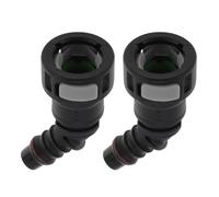 HOPESPANNER 25/64 "tubo del carburante connettore rapido ID per connettore maschio SAE da 1/2" connettore a gomito a 45 gradi raccordi di tenuta in plastica nero grigio 2 pezzi