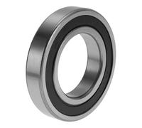 HOPESPANNER 6214DDU Cuscinetti a sfere profondi della scanalatura 7 cm ID 12,5 cm OD 2,4 cm W P4 Doppia guarnizione in gomma lubrificata cuscinetti 1 pz auto tono argento, nero
