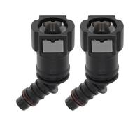 HOPESPANNER Tubo ID connettore rapido per tubo carburante da 5/16 "per connettore maschio SAE da 25/64" connettore a gomito a 45 gradi raccordi di tenuta in plastica nero grigio 2 pezzi