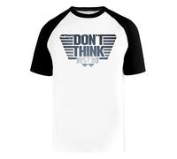 Hopestly Don't Think Just Do Maglietta da Baseball Unisex da Donna Uomo Bianca Girocollo Maniche Corte Cotone Organico Tee T-Shirt Unisex White