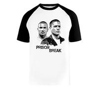 Hopestly Prison Break Characters Maglietta da Baseball Unisex da Donna Uomo Bianca Girocollo Maniche Corte Cotone Organico Tee T-Shirt Unisex White XXL