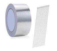 HOPEYMY26 1pc 10M x 5cm Benda Termica Per Scarico Marmitta, Nastro Isolante Termico, Paracalore Marmitta Autoadesivo con 12 Fascette, Kit per la Riparazione di Tubi di Scarico per Auto e Moto
