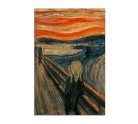 HOPHEMA Edvard Munch, dipinto artistico, L'urlo, poster, stampa su tela, dipinto artistico da parete, poster, estetica della stanza, decorazione del soggiorno (20x30cm-Senza Cornice)