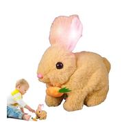 Hoping Bunny - Giocattoli di coniglio per bambini, coniglietti giocattolo elettronico, bambola di coniglio simulata | Aspettando che gli animali robot saltino, il naso intraudato, le orecchie