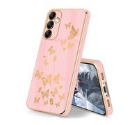HopMore Cover per Samsung Galaxy A55 5G Custodia con Motivo a Farfalla Cuore Disegni, Antiurto Protettiva Ultra Sottile Silicone Case, Antigraffio Morbido TPU Cover per Samsung A55 5G, Rosa B