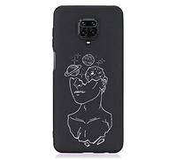 HopMore Cover per Xiaomi Redmi Note 9 PRO/Note 9S /Note 9 PRO Max Silicone Nero Morbide Disegni Custodie Bella Kawaii Custodia Antiurto Gomma Case Morbido Caso Gel AntiGraffio - Design D
