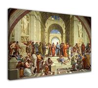 HOPNRU Accademia di Atene poster Rinascimento Wall Art Art Picture Stampa tela dipinto artistico Poster decorazione del soggiorno moderno (60x90cm-Incorniciata)