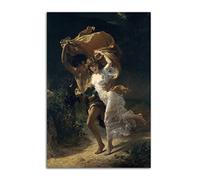HOPNRU La tempesta Pittura a Olio Poster Pierre Auguste Cot Classicismo Wall Art Quadro Quadro su Tela Pittura Moderna Home Decor Poster (60x90cm-Senza Cornice)
