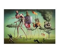 HOPNRU Salvador Dalì Arte Pittura Memoria Eterna Surrealismo Murale Immagine Stampa Tela Poster Casa Moderna Soggiorno Decor Murale (60x90cm-Senza Cornice)