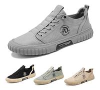 Hopomart Shoes for Men, Summer Casual Breathable Men's Shoes, Outdoor Sport Jogging Shoes for Activities And Travel (Grey, 44)