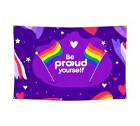 Hopomoon 119,4 x 177,8 cm Pride Flag 19 sfondo panno decorazione per feste, durevole appeso festa fotografia sfondo striscione, LGBTQ decorazione per la casa forniture per feste tutti gli adulti