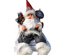 Hopowa Statuetta di Babbo Natale seduto, decorazione natalizia, 57 cm, per interni ed esterni