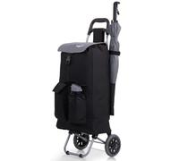 Hoppa Trolley per la spesa, completamente isolato, leggero, modello 2024, con ruote, grande capacità di 42 litri, 95 cm, 2,1 kg, con tracolla