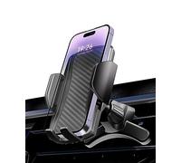 Hoppac Porta Cellulare Auto, Supporto Telefono Auto Bocchette Aria Aggiorna, Gancio in Acciaio e Rotazione a 360 Gradi e Rilascio Rapido, Universale Smartphone iPhone Max Android 4-7"