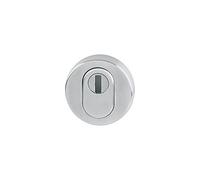HOPPE 11537206 Rosetta Rotonda con Foro PZ | Cilindro profilato | Porta di casa | con Protezione antitrazione | Ø 52 x 8 mm | Acciaio Inox Opaco