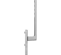 HOPPE 11598736 - Maniglia per porta scorrevole Tolone, interno UG, lunghezza 253, effetto acciaio inox, alluminio