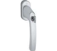 Hoppe 11780629 - Maniglia per finestra LIÈGE-Secu100, con bottone a pressione, 7 x 40, argento anodizzato