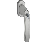 Hoppe 11780642 - Maniglia per finestra LIÈGE-Secu100, con bottone a pressione, 7 x 40, effetto acciaio INOX