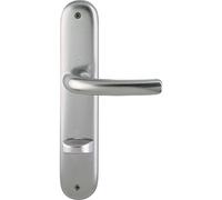 HOPPE 2947441 - Maniglia Tokyo su piastra lunga, distanza 90 mm, per porta spessore 37-42 mm, effetto acciaio INOX