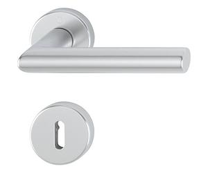HOPPE, 3286534, Manico set con rosette Amsterdam anodizzato BB Buntbart, argento