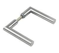 HOPPE 3405185 Coppia di Maniglie Amsterdam, Senza Rosette, in Acciaio Inox Opaco, Adatte per Porte in Vetro,