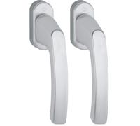 HOPPE 3736697 - Maniglia per finestra LIÈGE-nascosta, 7 x 32, argento anodizzato, colore: Argento (Confezione da 2)