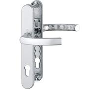 HOPPE 3760911 LIÈGE - Maniglia per maniglia, su piastra stretta, spessore porta 67-72, argento anodizzato