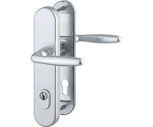 HOPPE 3895639 - Set di cerniere di sicurezza Verona-O-Norm distanza 88 mm, argento anodizzato, con piastra lunga, per porta spessore 62-72 mm, con protezione anti-tirante, classe 3, 1 pezzo