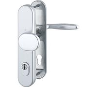 Hoppe 3896076 intercambiabile letto Security Verona Distanza 88 mm, spessore piastra lunga - porta Bombín 62-72 cilindri mm Protezione Classe 3, argento alluminio anodizzato, 1 pezzo