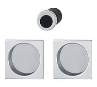 HOPPE 3948083, set di conchiglie scorrevoli cromato opaco 4921 senza serratura, rosetta angolare BL