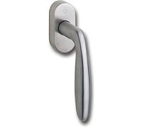 HOPPE 8102154 Maniglia per Finestra Verona, Quadrata, 7 x 32 mm, Effetto Acciaio Inox, Edelstahl-Effekt