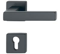 HOPPE Austin - Maniglia su rosetta PZ, in alluminio, colore: Nero