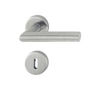 HOPPE maniglia Amsterdam con rosette BB colorato barba, in acciaio inox opaco, 3286411