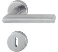HOPPE Maniglia AMSTERDAM coppia con rosette e bocchette tonde foro patent mat.