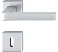 HOPPE Maniglia DUBLIN coppia con rosette e bocchette quadre foro patent mat.