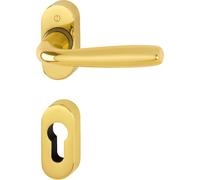 HOPPE Maniglia MARIBOR coppia con rosette e bocchette ovali foro yale mat.