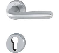 HOPPE Maniglia MARIBOR coppia con rosette e bocchette tonde foro yale mat.