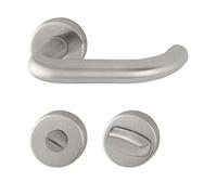 'Hoppe - Maniglia per porta "Paris e138z/42kv/42kvs con WC di olive di foratura, 1 pezzi, colore: Argento, 3290066