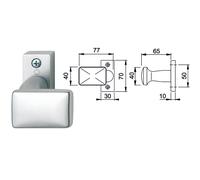 Hoppe Rosetta quadrata 29 X 68 mm, 519972