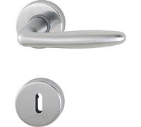 HOPPE 3066814 Maniglia Roissy con Rosette BB (Buntbart), Ottone Satinato/Cromato Opaco