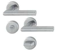 Hoppe Rosette di scarico 'Amsterdam' in acciaio inox opaco E1400Z/42KV/42KVS - 6439988