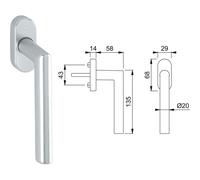 HOPPE Serie di maniglie per finestre AMSTERDAM